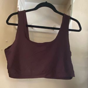 h&m maroon crop tank top
